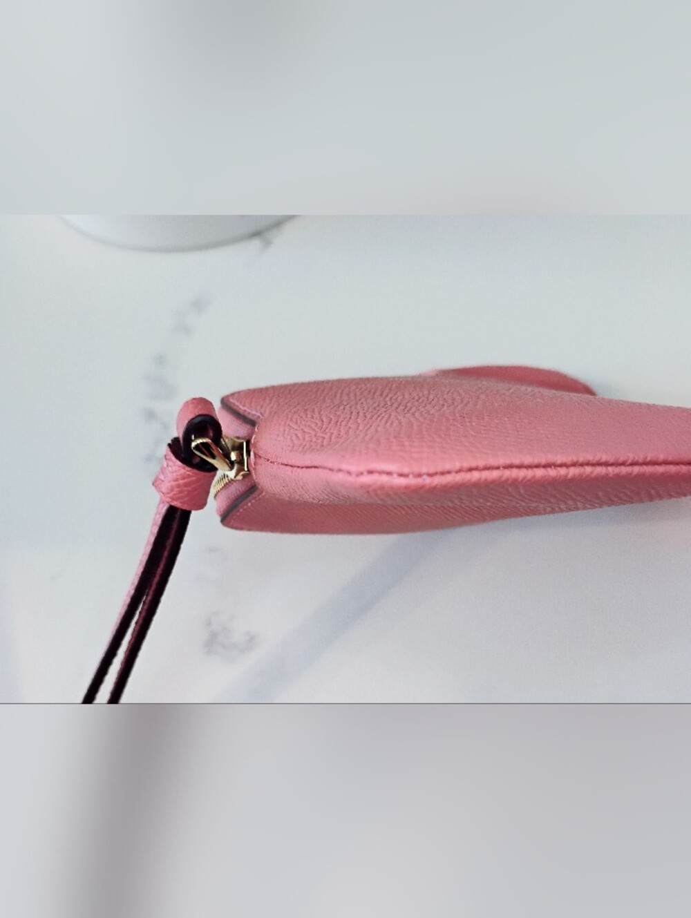 EUC COACH Leather Wristlet - Coral Pink w/GHW - Picture 4 of 8
